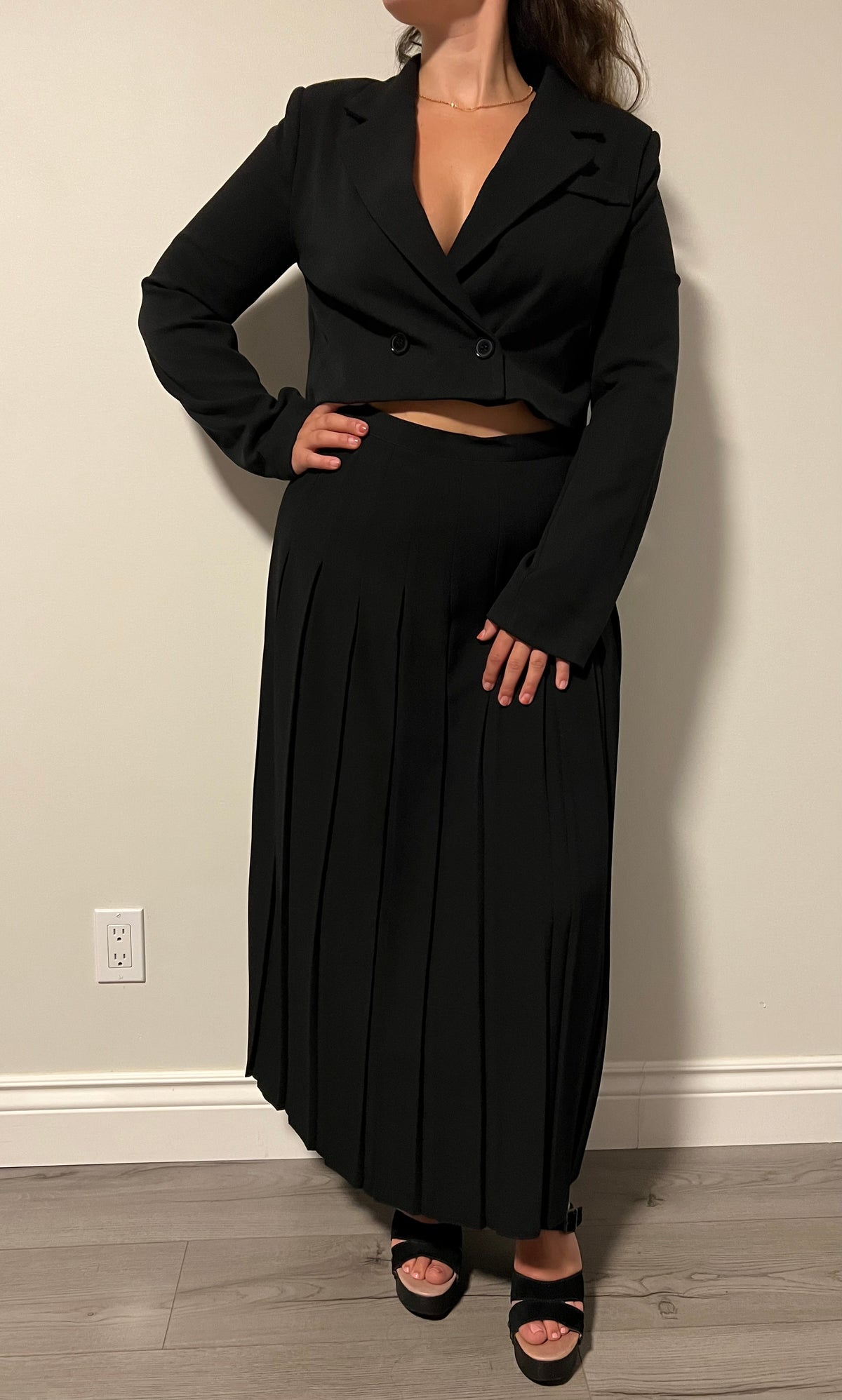 Veston court noir Lumina