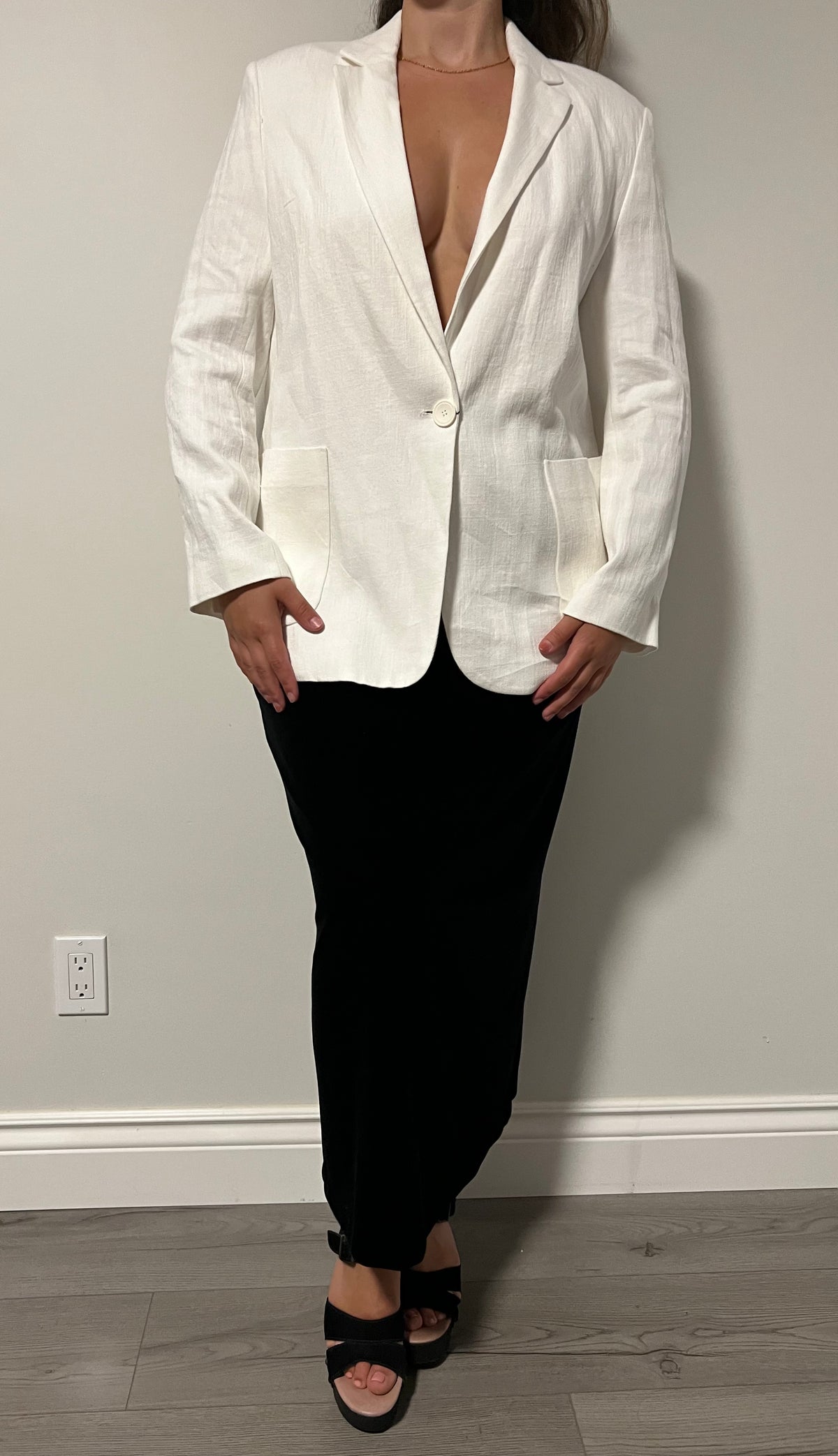 Zara White Blazer