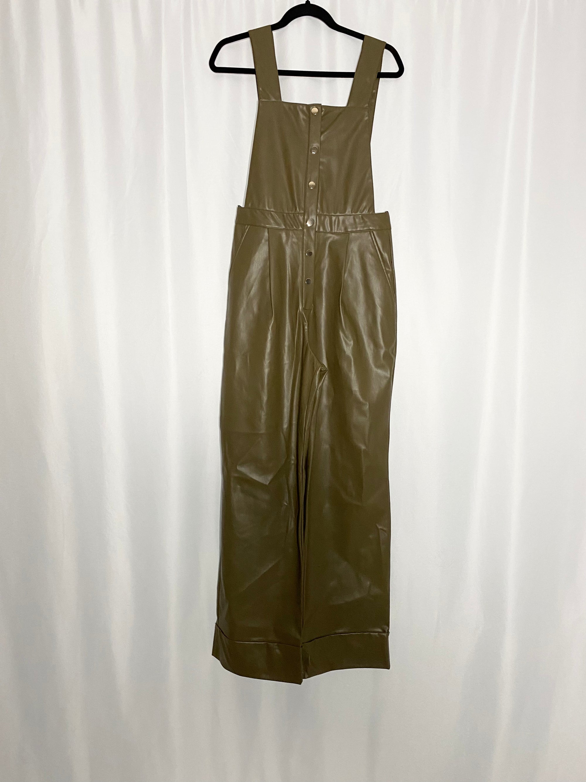 Leather Effect Jumpsuit Zara