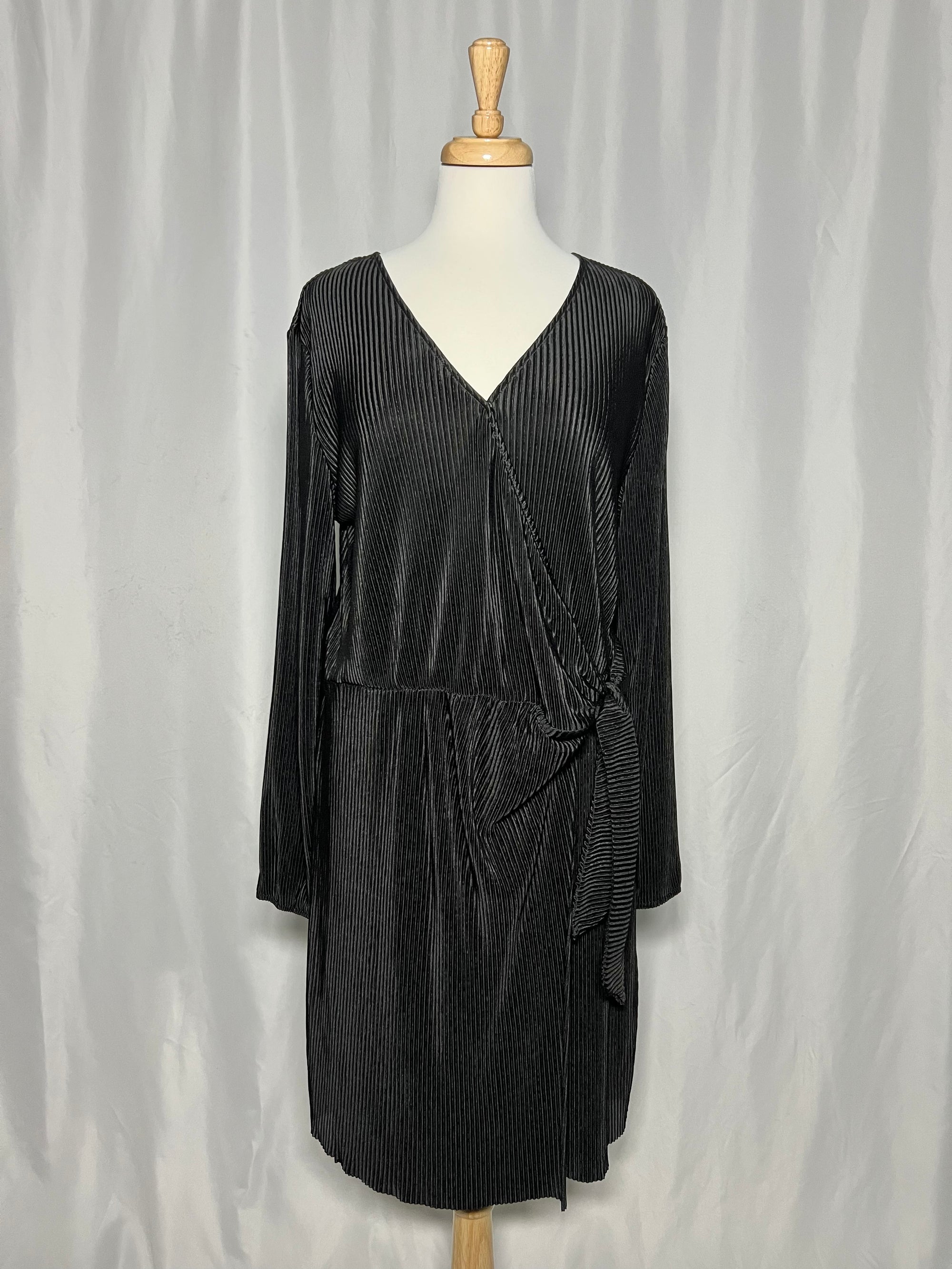 Joe Fresh Black Pleaded Dress