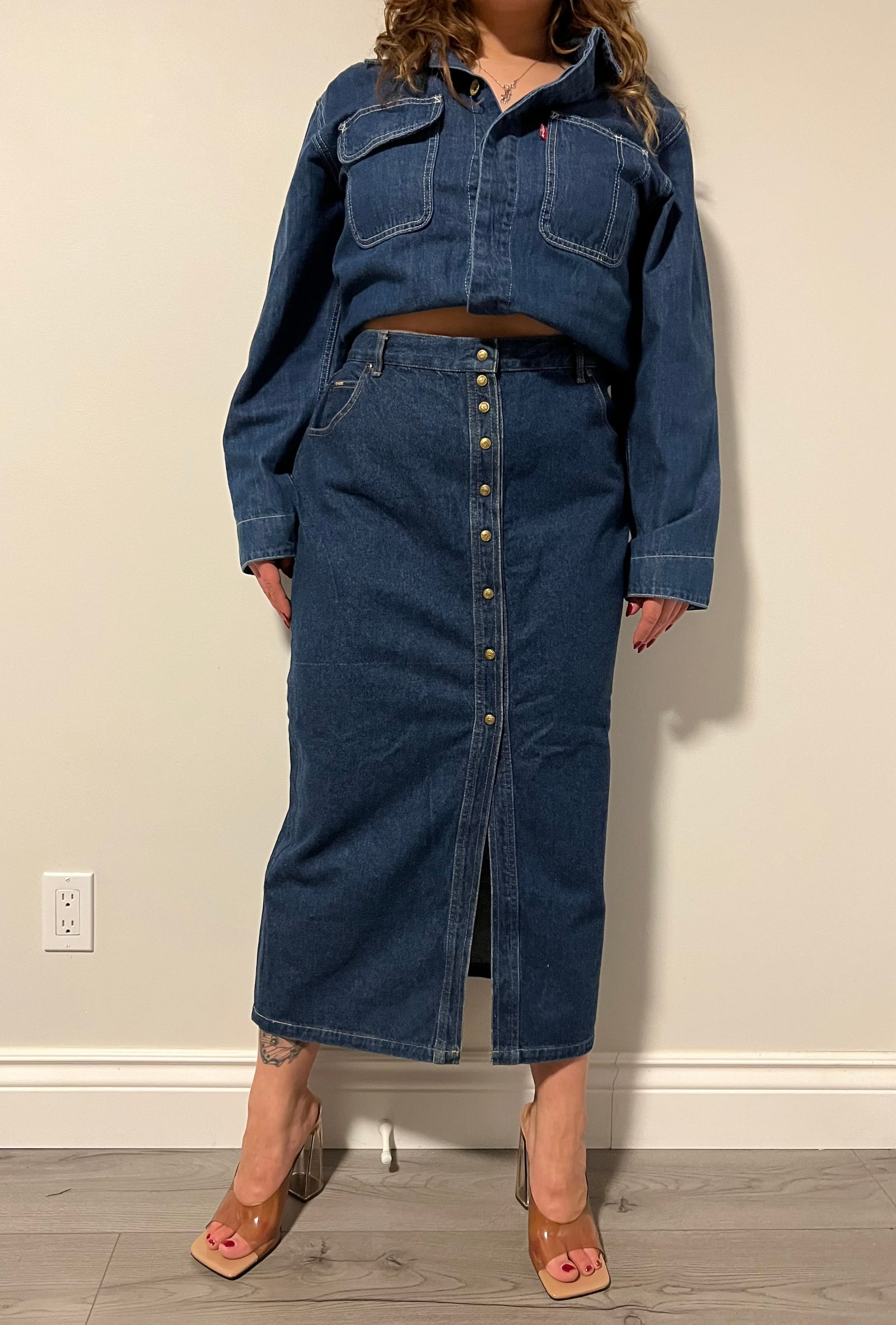 Pop Model Denim Vintage Skirt