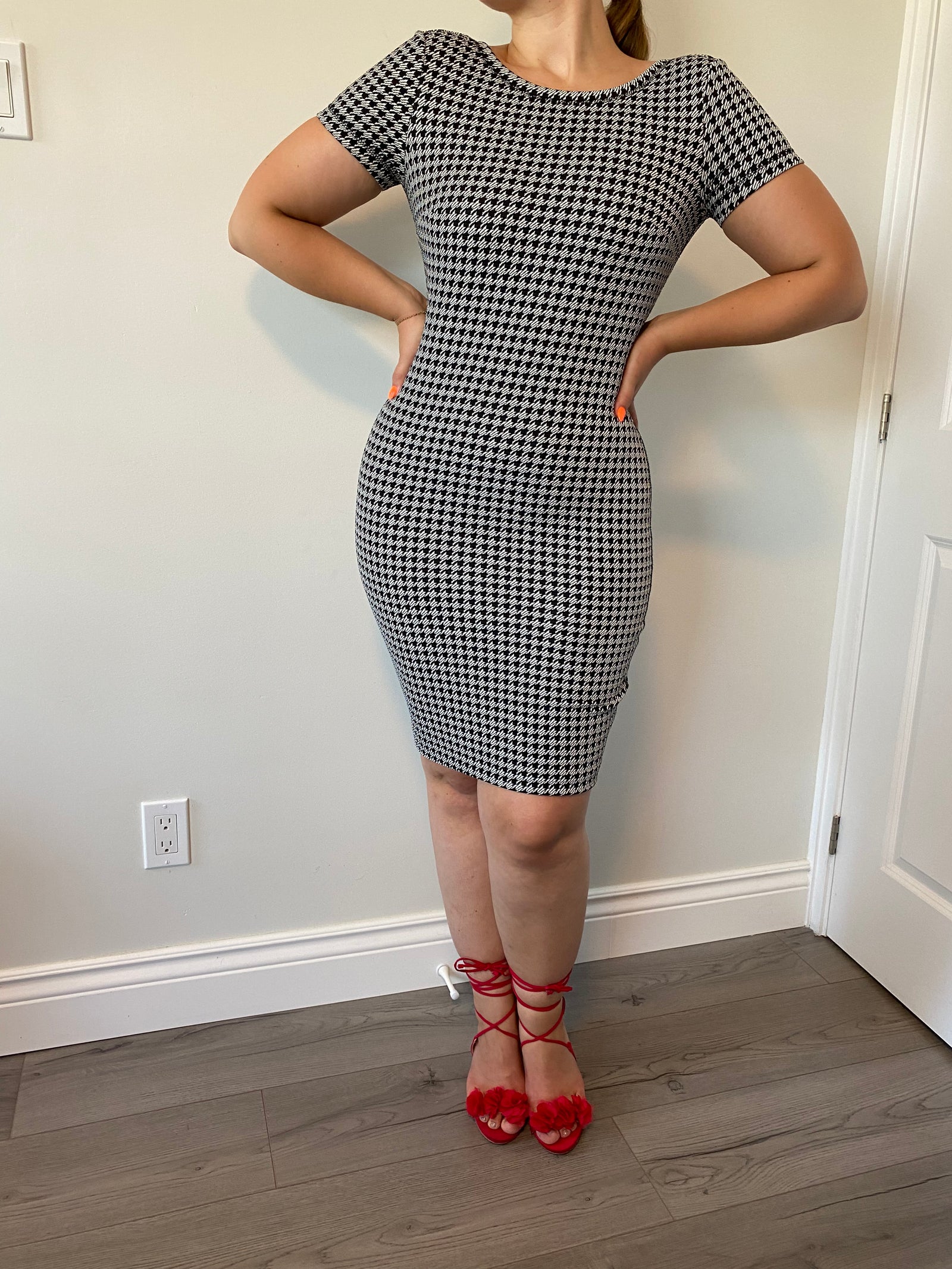 Dynamite Houndstooth Dress