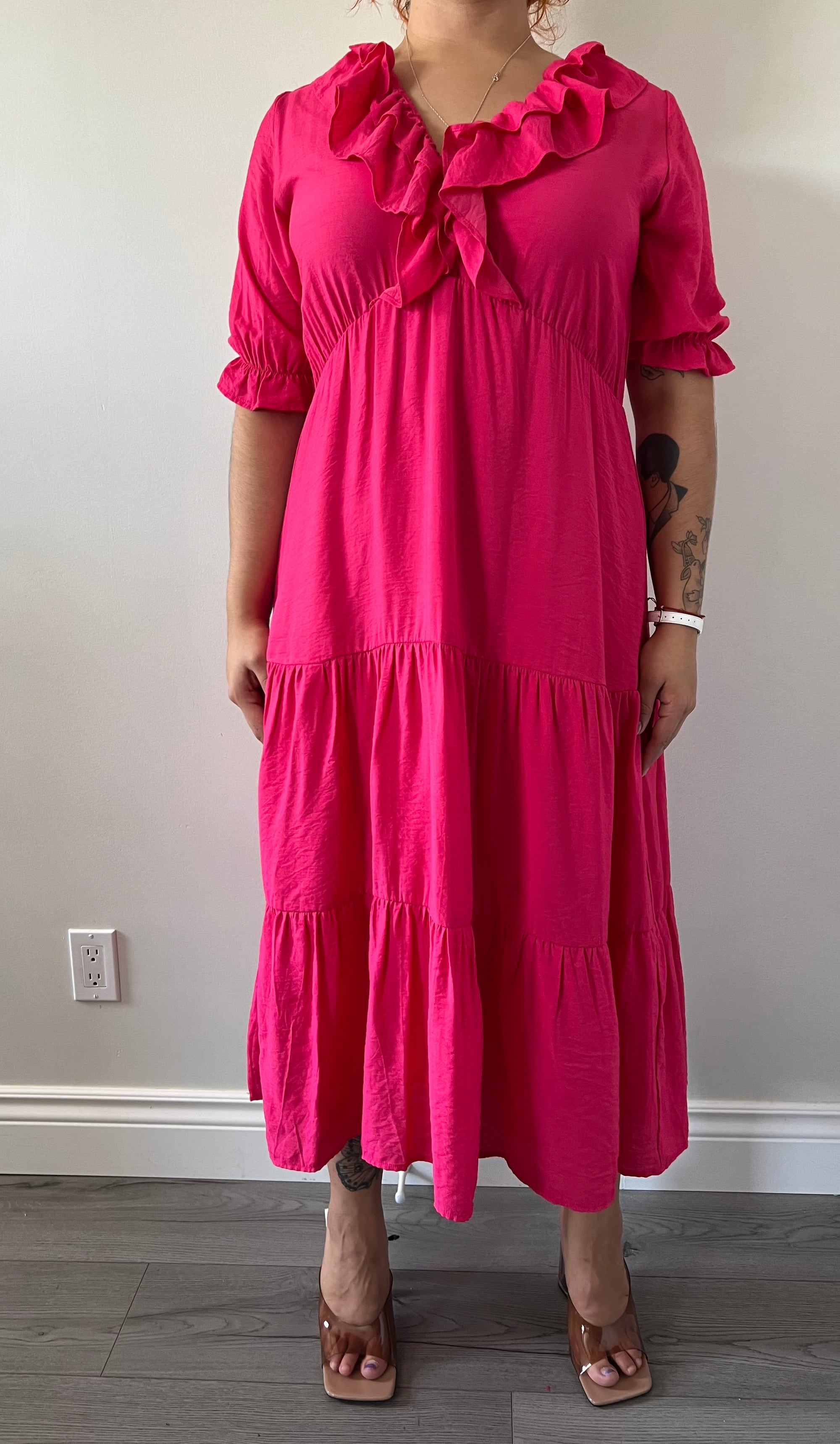 Fuchsia Long Dress Zara