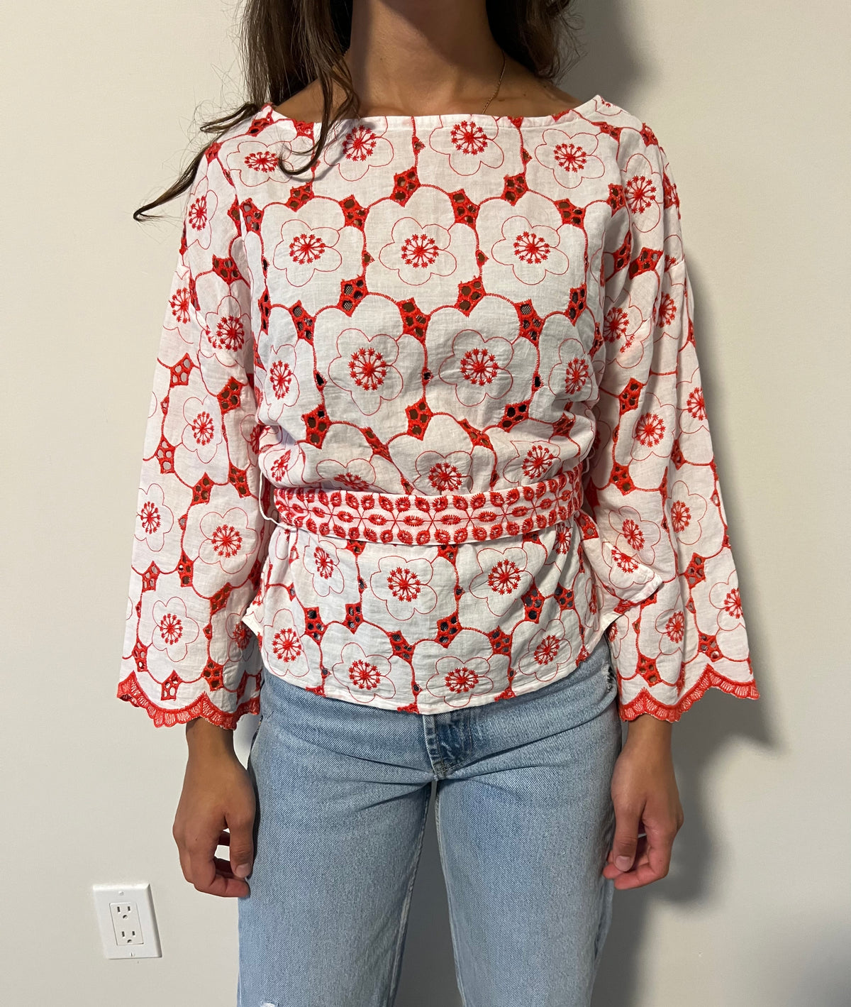 Tristan embroidered blouse
