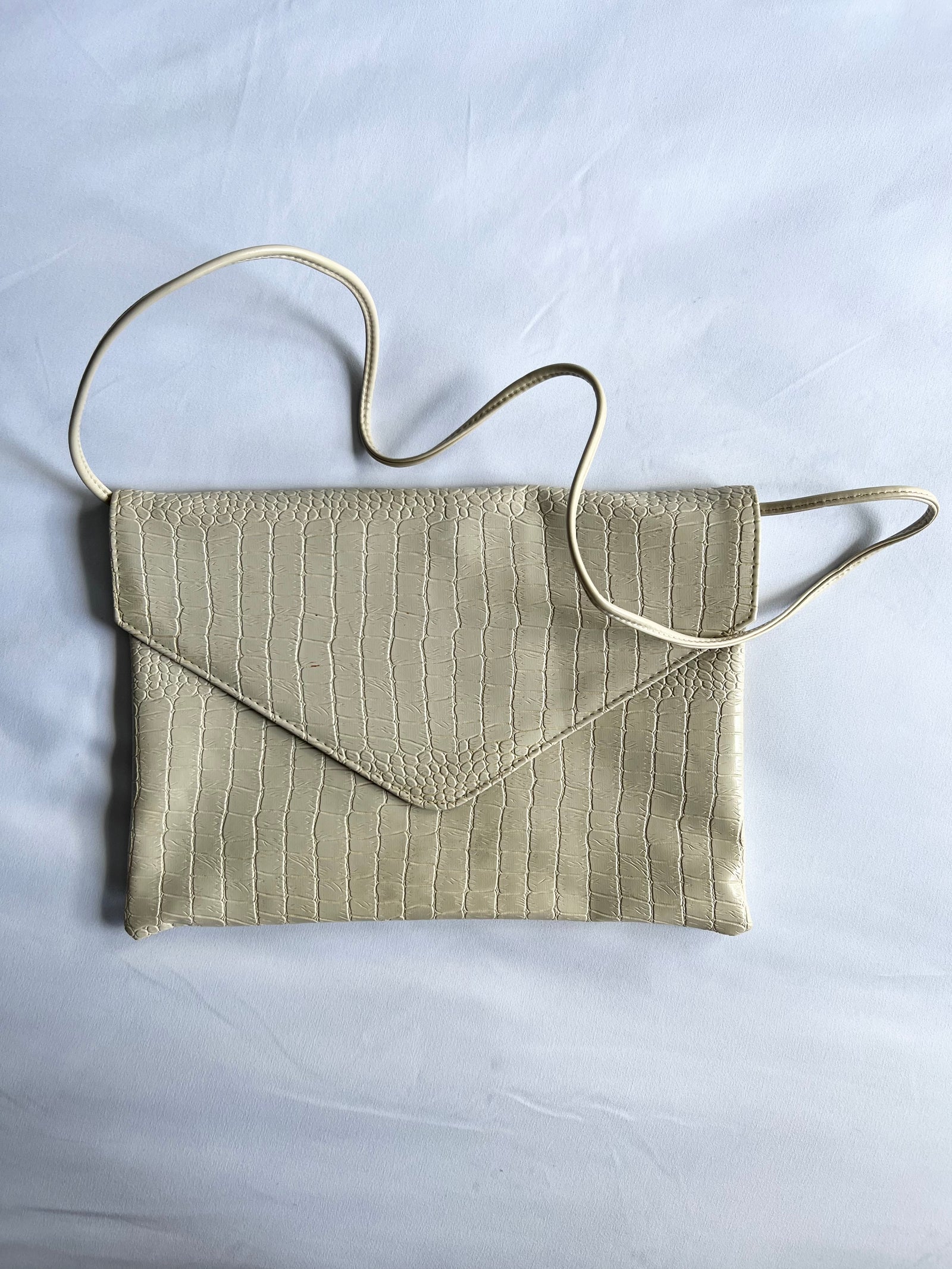 Croco beige bag