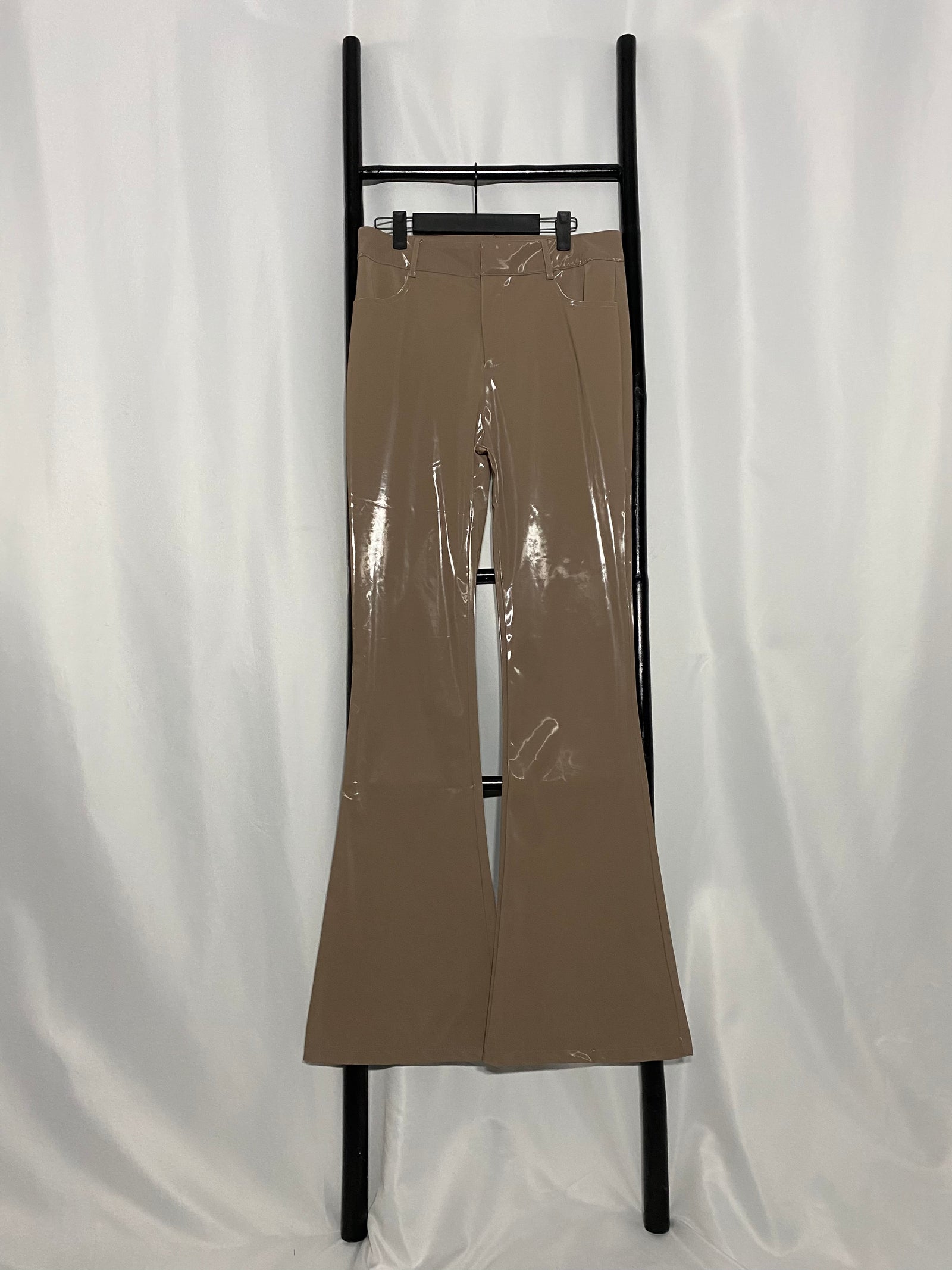 Beige Varnished Pants The Sang