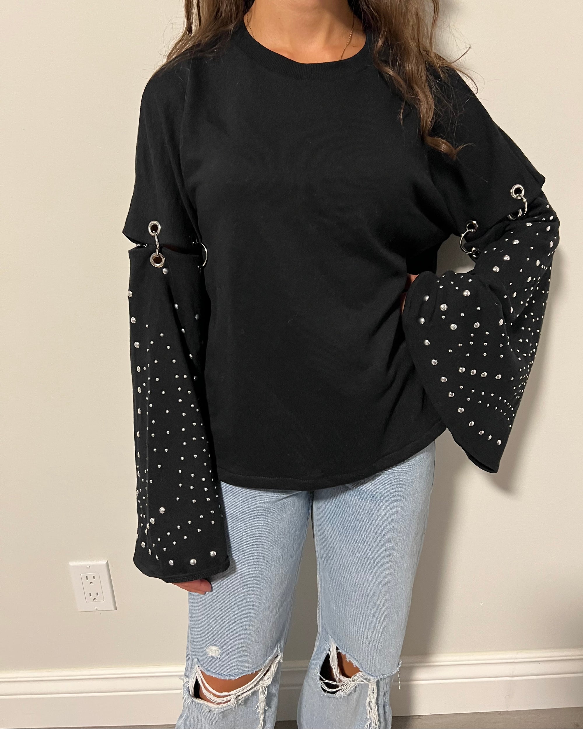 Studs and Rings Sweater Zara