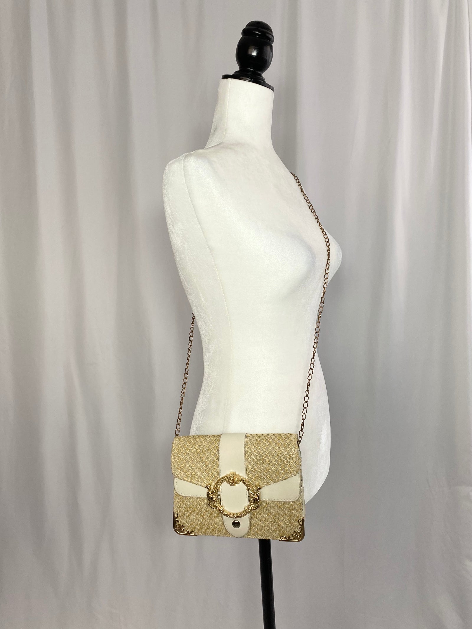 Rattan Gold Vintage Bag