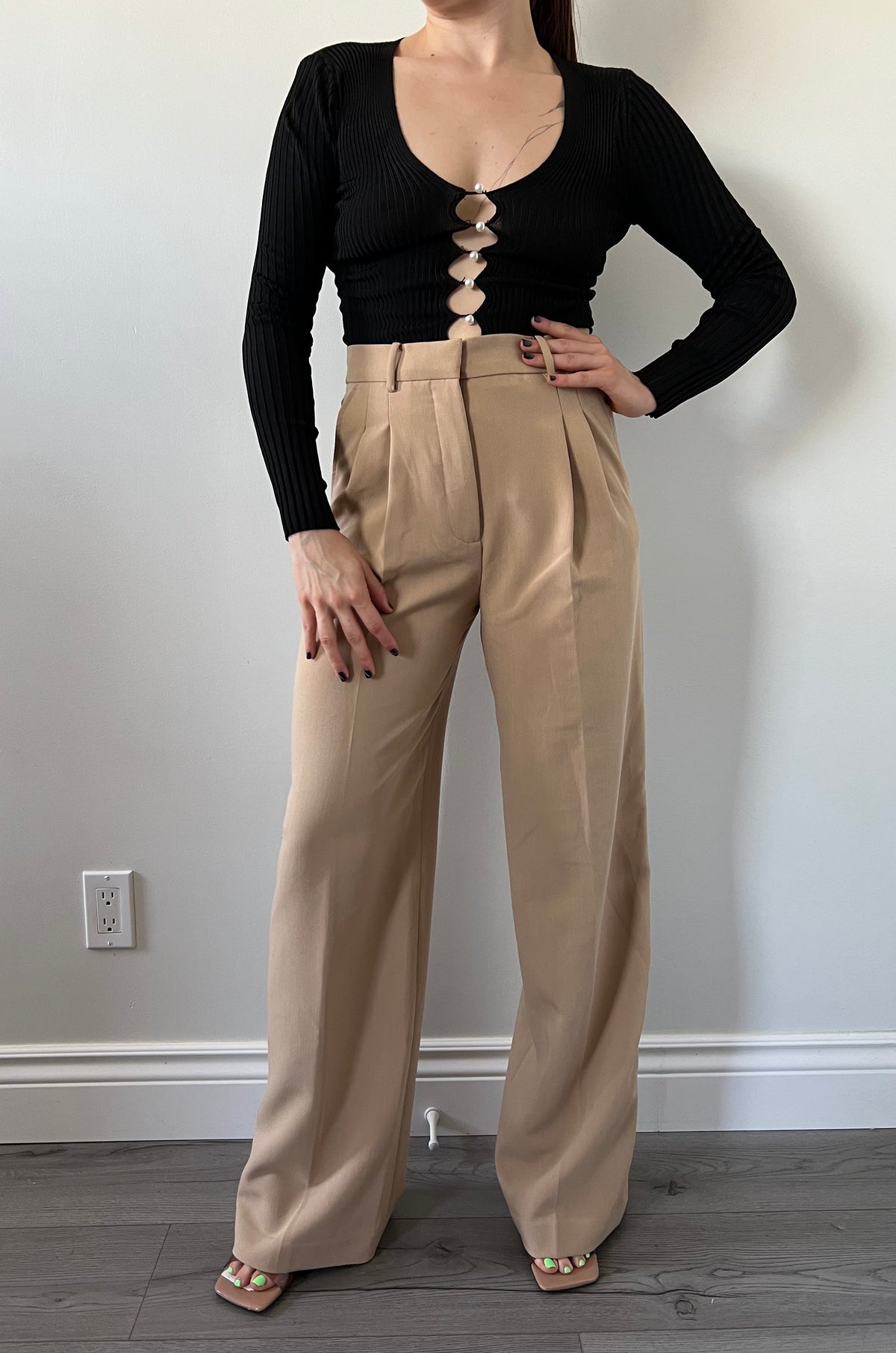 Camel Suit Pants Zara