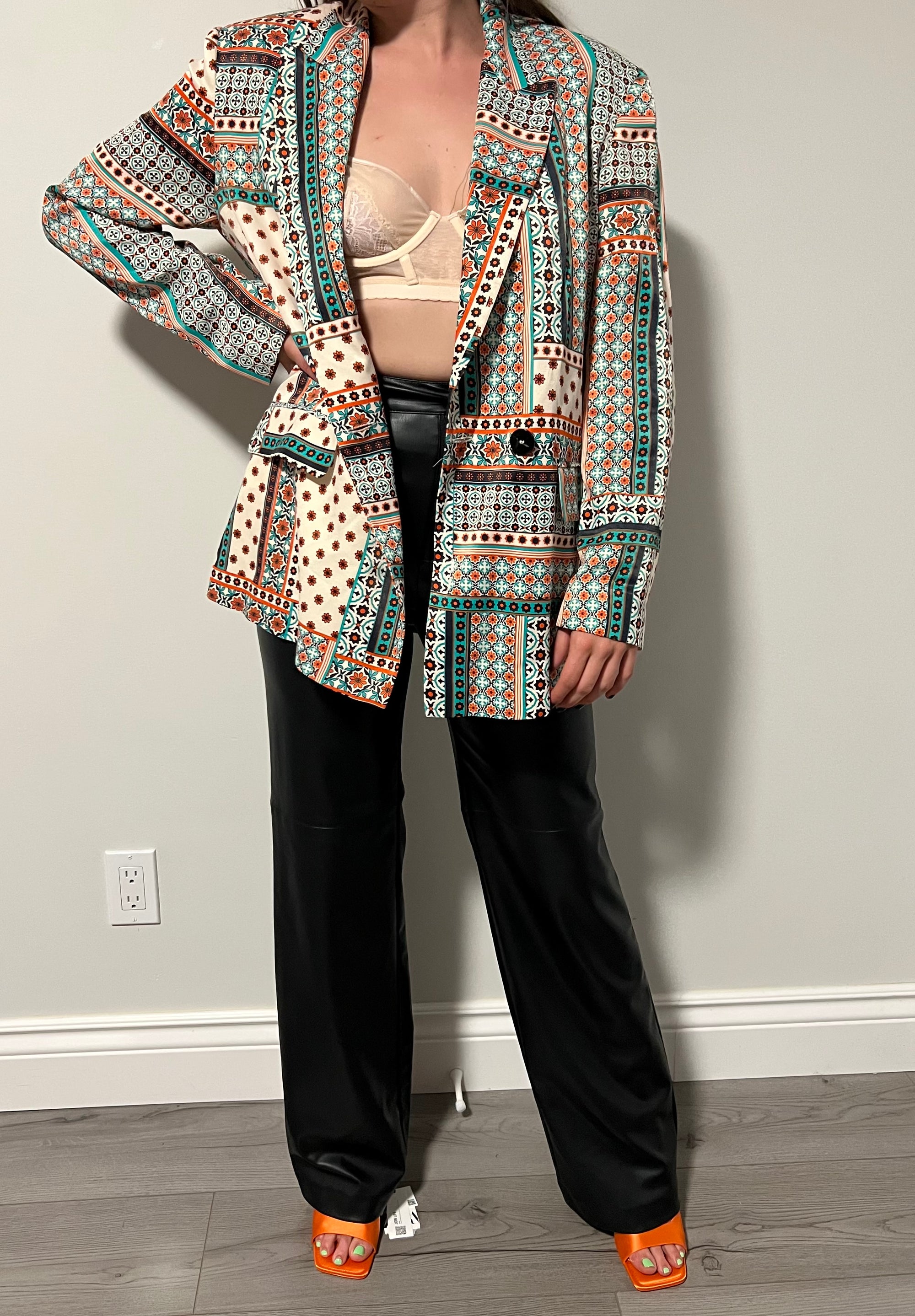 Multicolored Printed Blazer