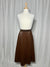 Vintage Brown Pleated Skirt